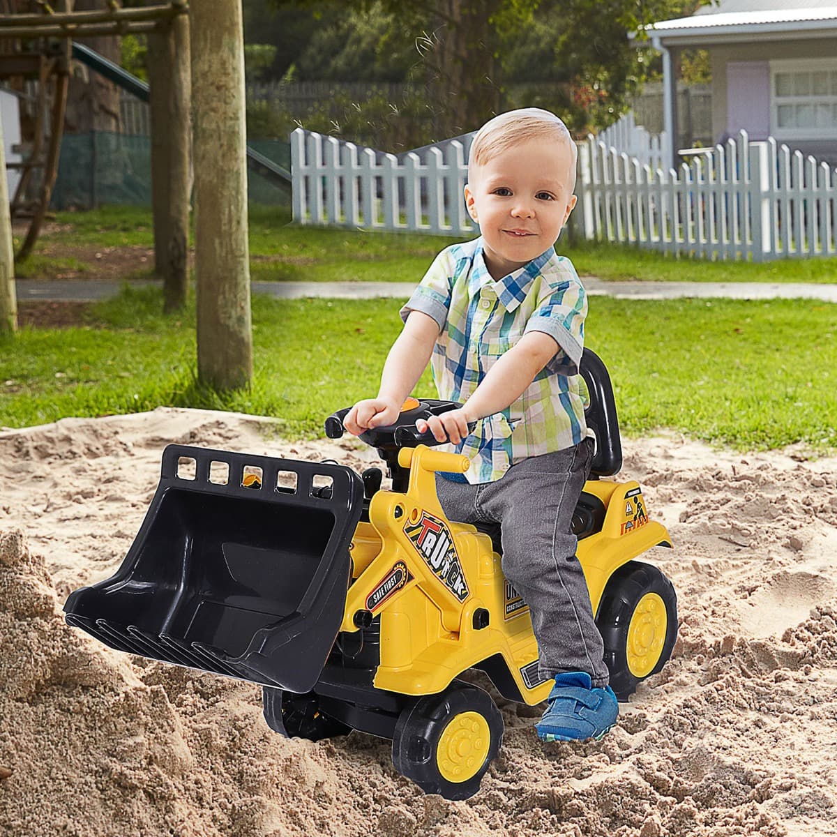 3 in 1 Ride On Toy Bulldozer image 1