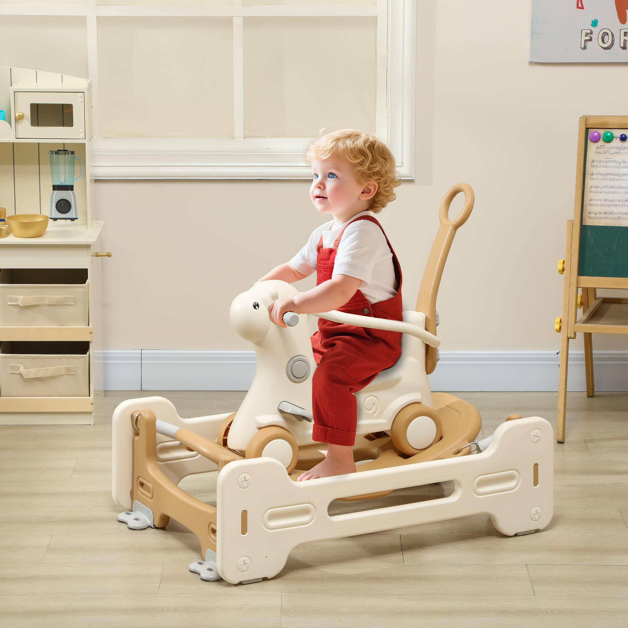 5 in 1 Kids Rocking Horse with image 1