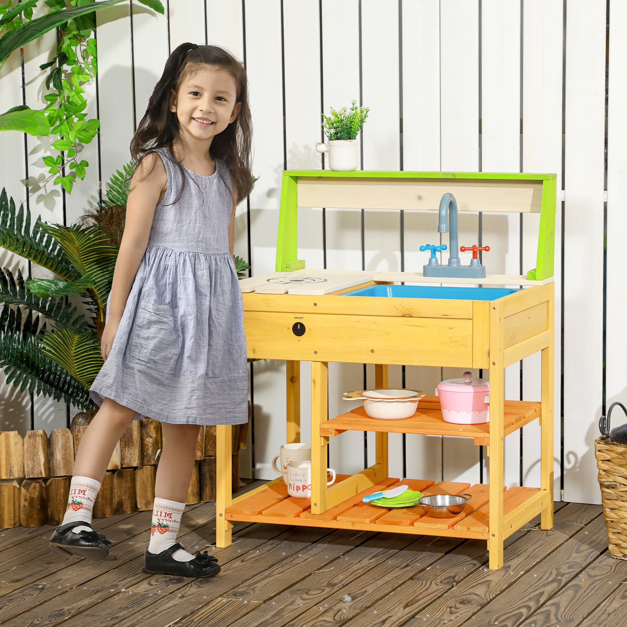Mud Kitchen for Kids Outdoor Kitchen Playset image 1