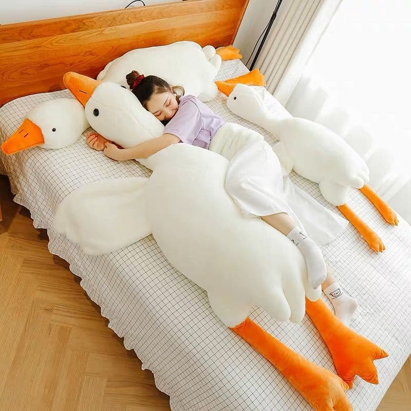 Cute Big White Geese Pillow Plush Toy image 1