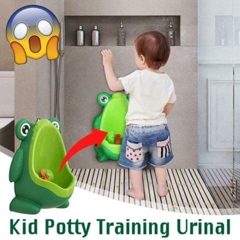 New Children Boy Potty Training Bathroom Urinal Toddler Kid Cartoon Frog Pee Aid Wall Mounted Standing Potties Toilet image 1