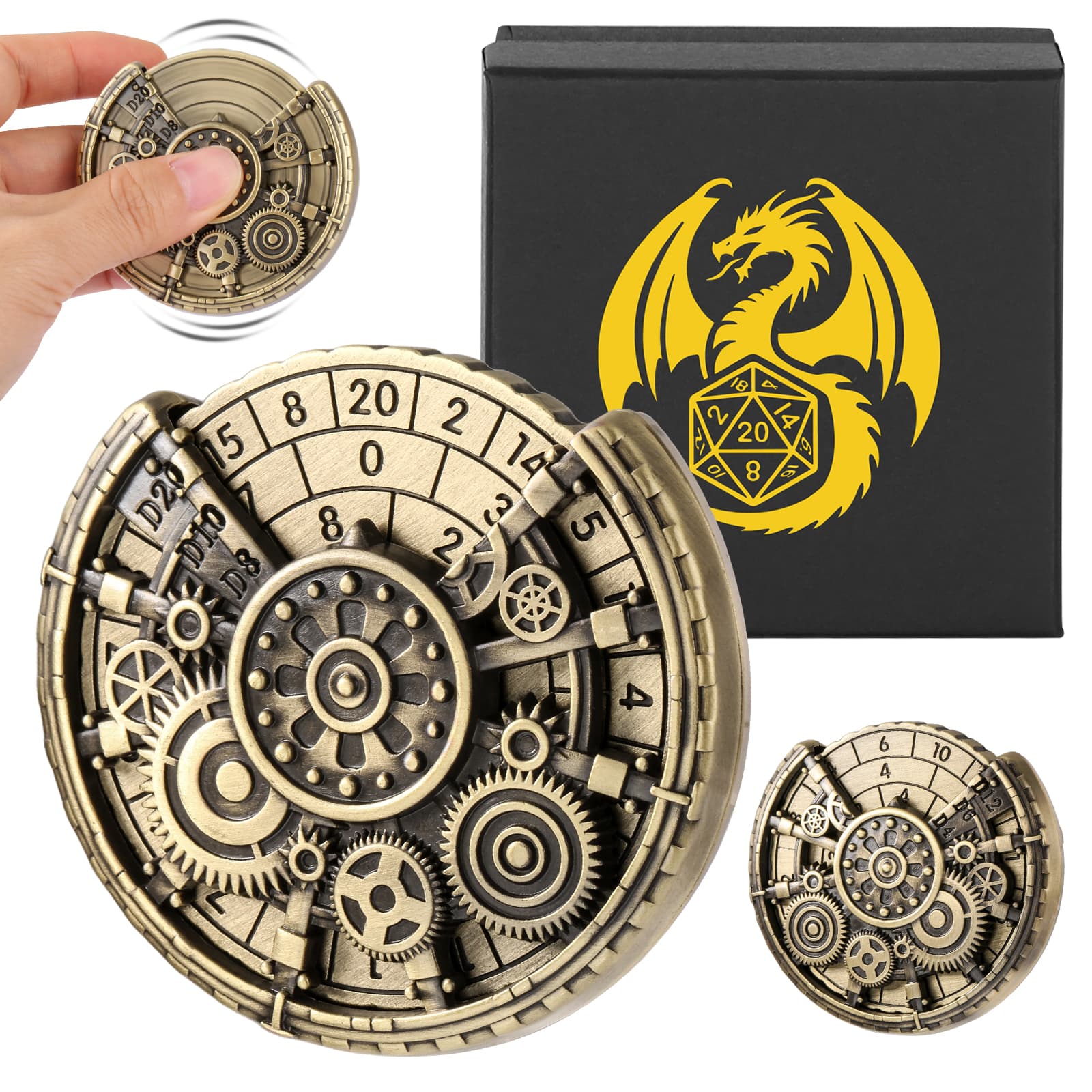 Private Model Time Gear Fingertip Gyroscope Retro image 1