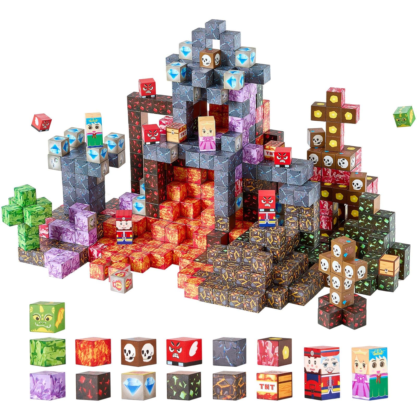 Magnetic Blocks 150 PCS Dark Castle Set image 1