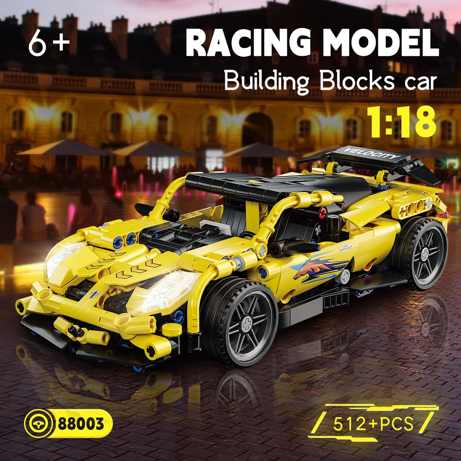 Sports Car Building Blocks 509 Pieces Exquisite image 1