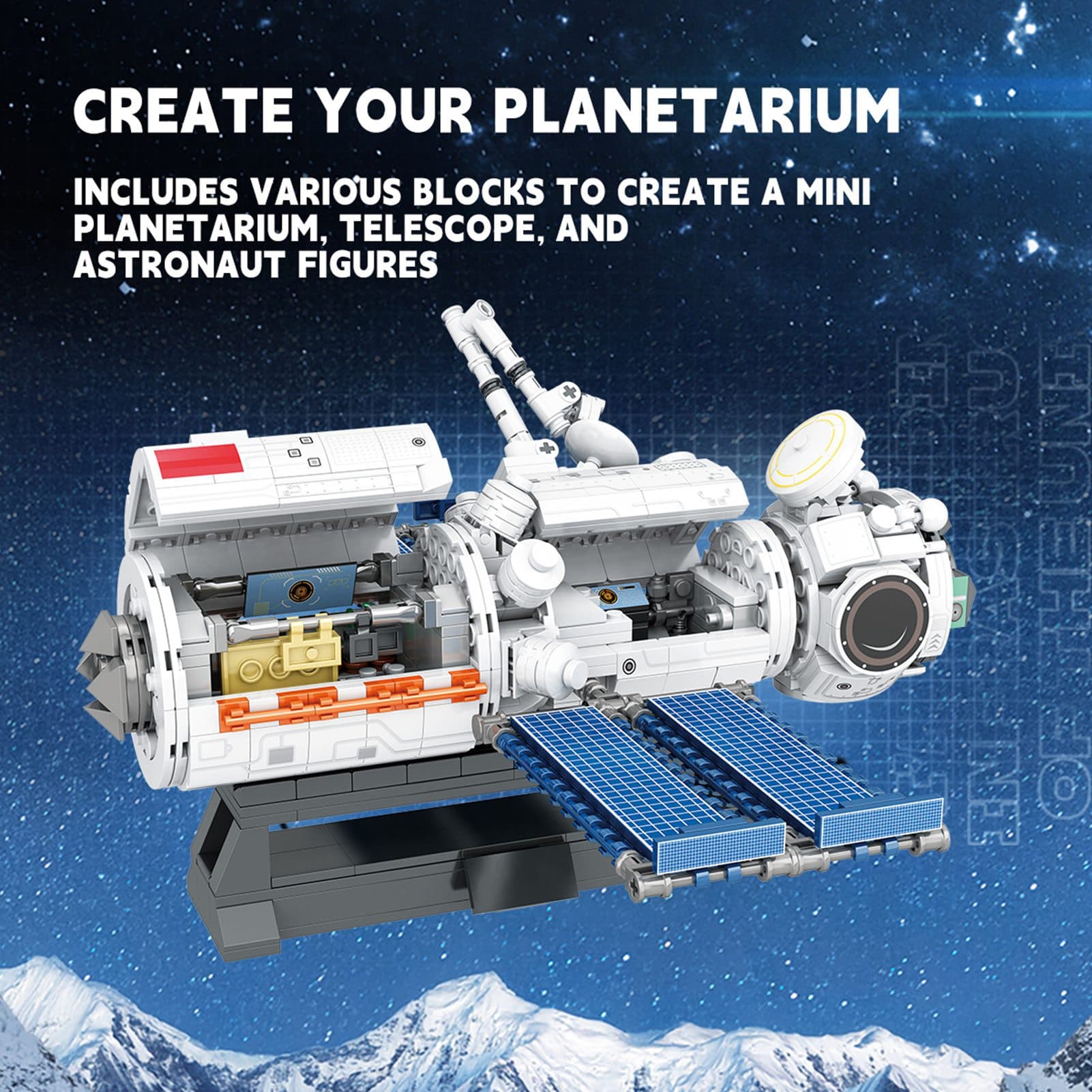 City Space Station Building Set 895 Pieces image 1