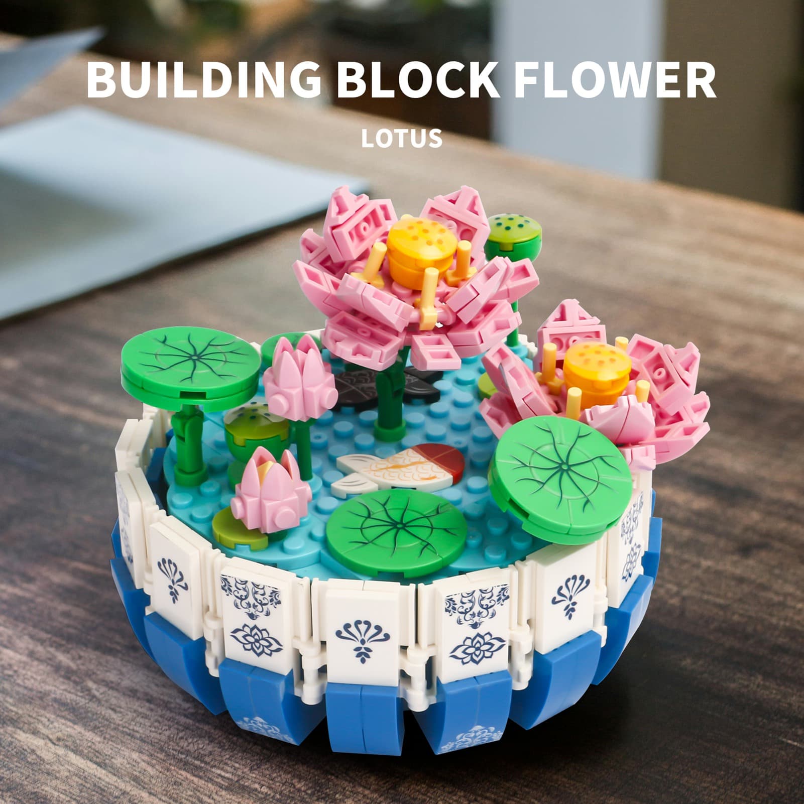 Kids Building Block Kit Traditional Flower And image 1