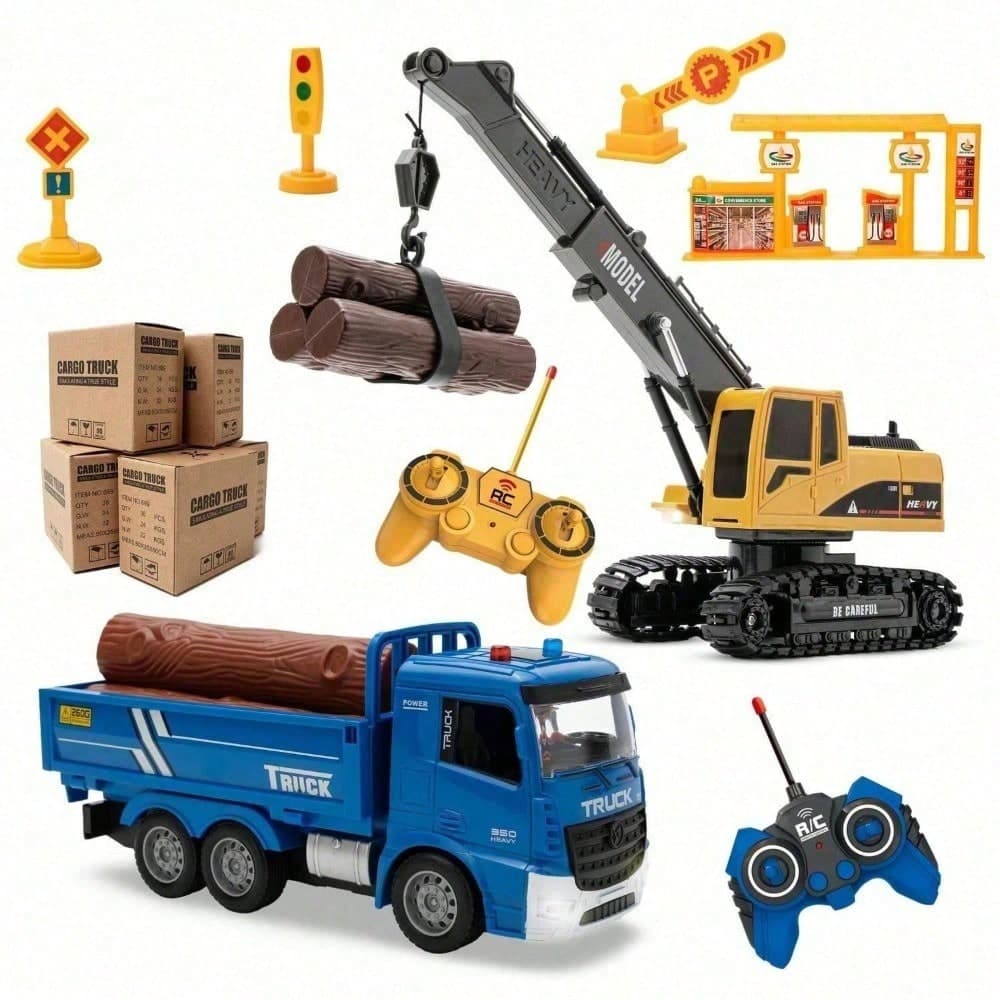Kids 2 In 1 RC Crane Truck